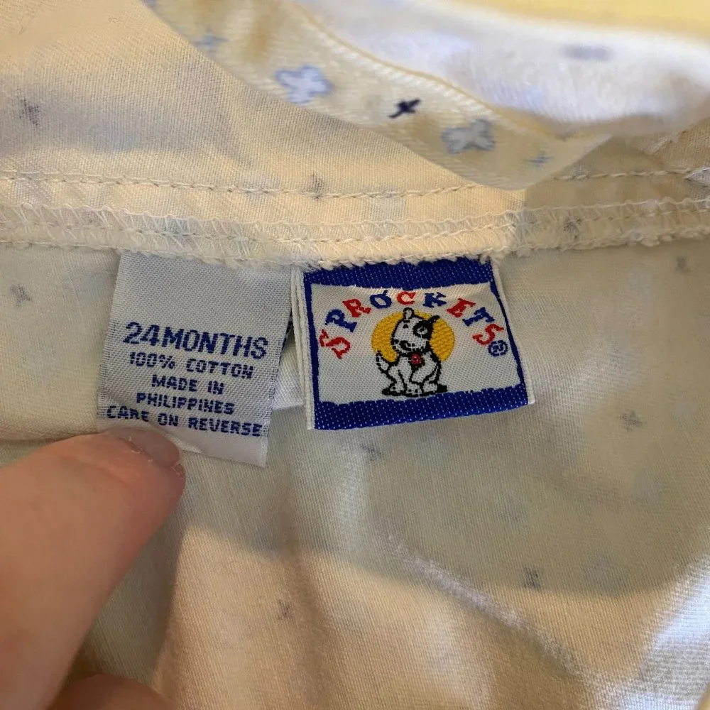 Vintage Sprockets overalls size 24M yellow print Adjustable pockets carpenter